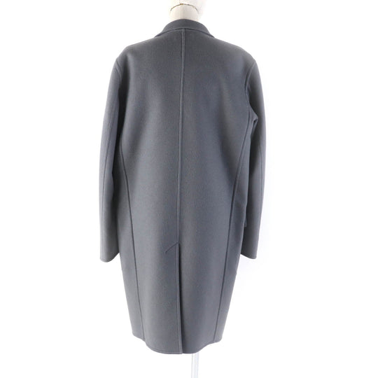 CELINE coat 2 8W38/6700 Outer: 100% cashmere, Lining: 100% viscose (rayon) gray Women 38 Used Authentic
