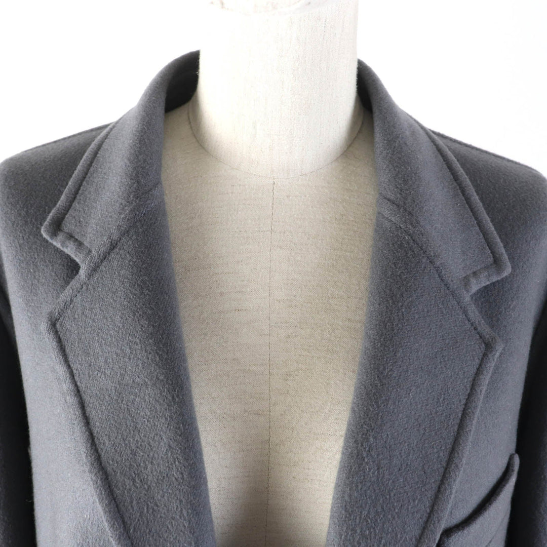 CELINE coat 2 8W38/6700 Outer: 100% cashmere, Lining: 100% viscose (rayon) gray Women 38 Used Authentic