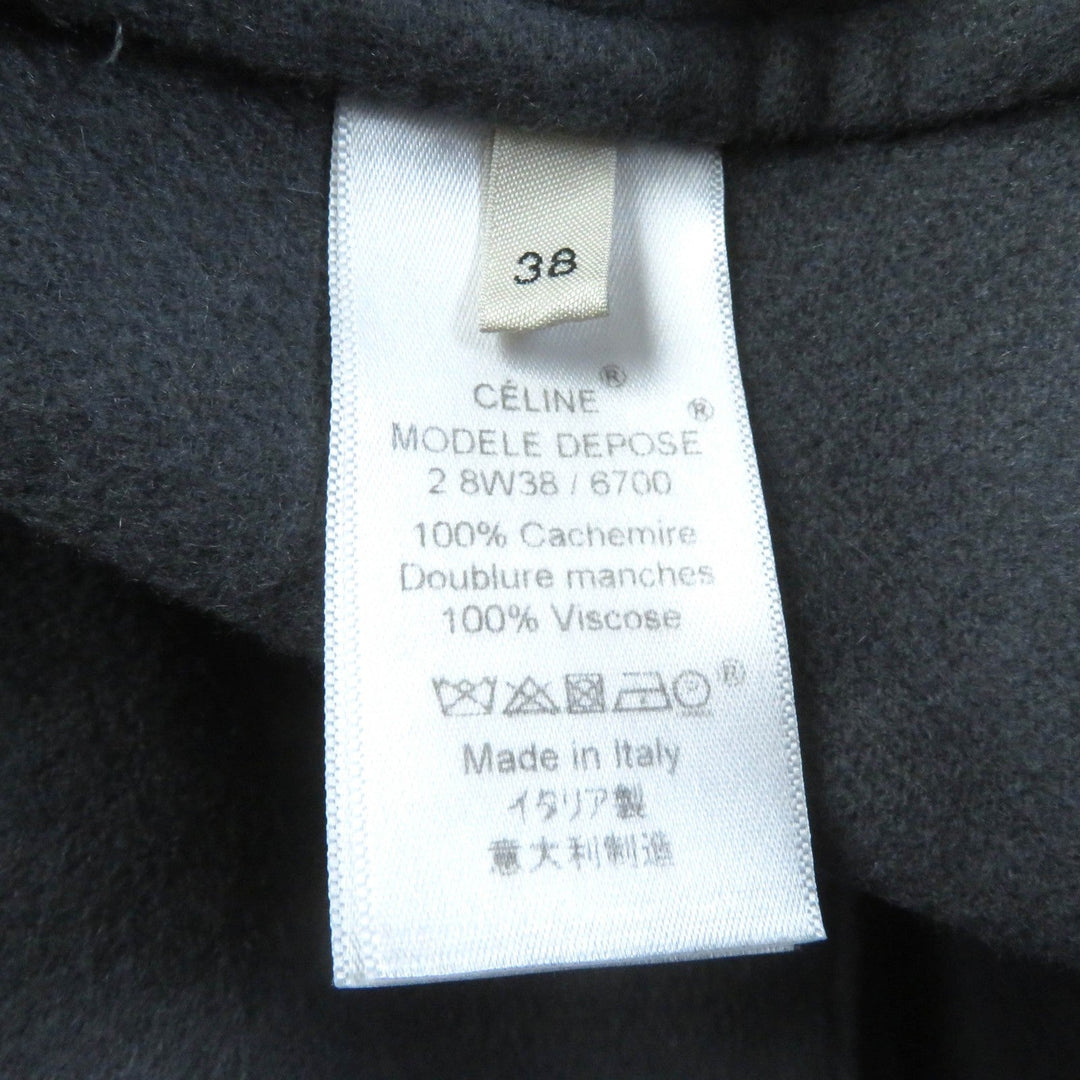 CELINE coat 2 8W38/6700 Outer: 100% cashmere, Lining: 100% viscose (rayon) gray Women 38 Used Authentic
