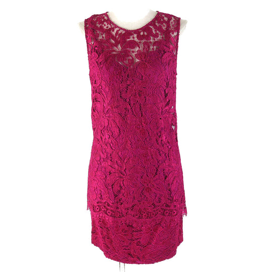 DOLCE&GABBANA setup Outer: 75% cotton, Outer: 25% polyamide, Lining: 96% silk, Lining: 4% elastane Red purple Women 42 Used Authentic