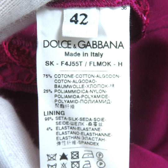 DOLCE&GABBANA setup Outer: 75% cotton, Outer: 25% polyamide, Lining: 96% silk, Lining: 4% elastane Red purple Women 42 Used Authentic