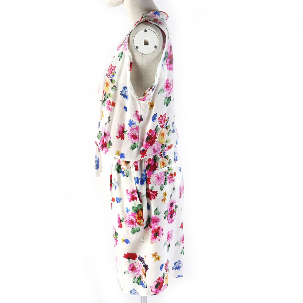 DOLCE&GABBANA Overall Main: 100% silk White multicolor Women 42 Used Authentic