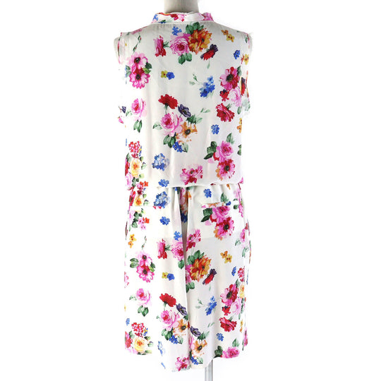 DOLCE&GABBANA Overall Main: 100% silk White multicolor Women 42 Used Authentic