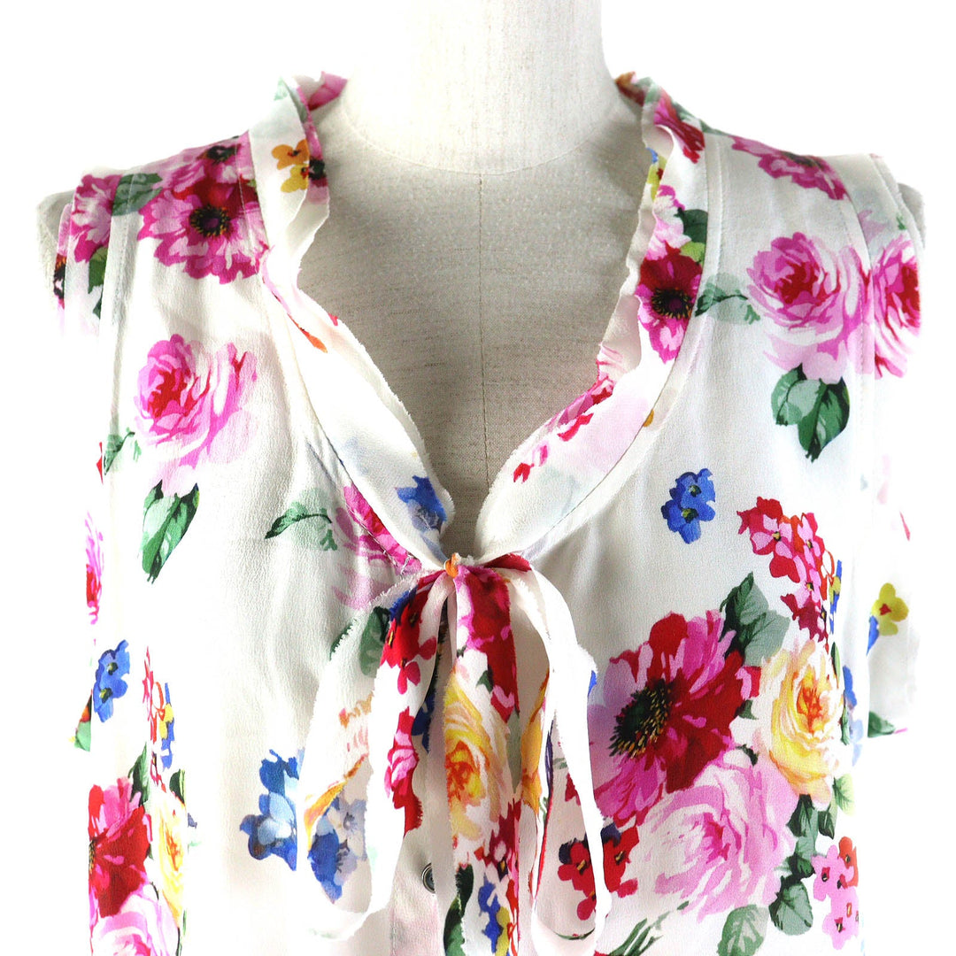 DOLCE&GABBANA Overall Main: 100% silk White multicolor Women 42 Used Authentic