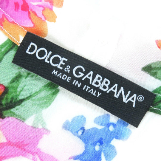 DOLCE&GABBANA Overall Main: 100% silk White multicolor Women 42 Used Authentic