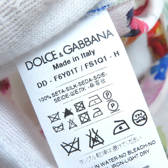 DOLCE&GABBANA Overall Main: 100% silk White multicolor Women 42 Used Authentic