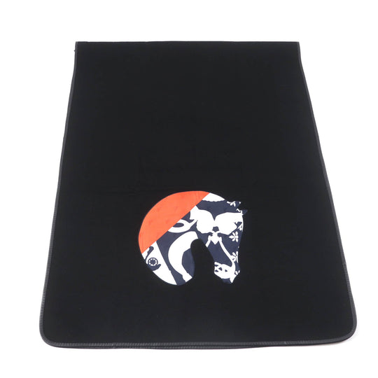 HERMES shawl Main: 100% cashmere black ETRIERS stirrups Women Used Authentic