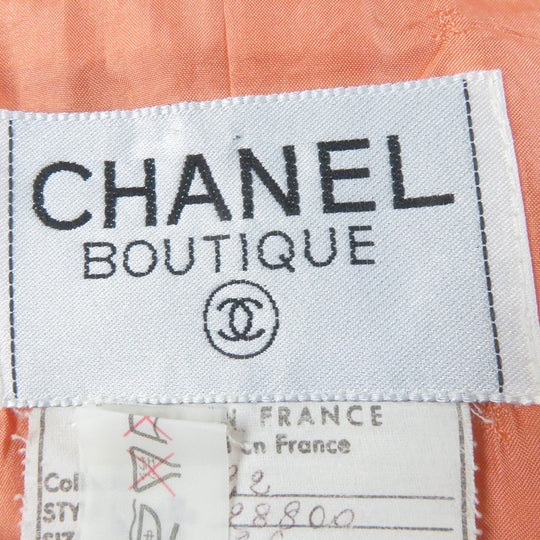 CHANEL ensemble Main: 100% linen, lining: 100% silk Orange Women 36 Used Authentic