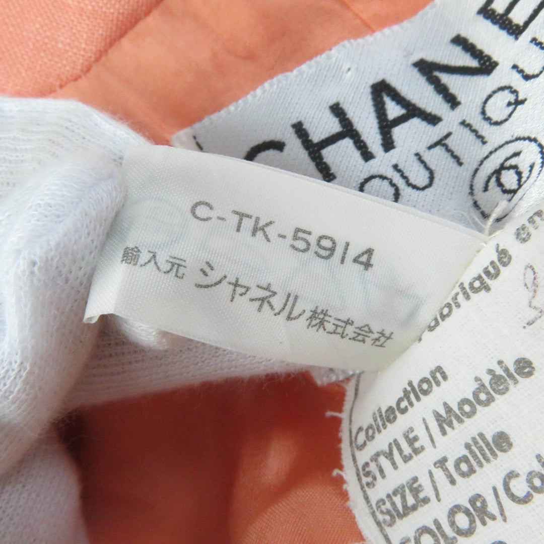 CHANEL ensemble Main: 100% linen, lining: 100% silk Orange Women 36 Used Authentic