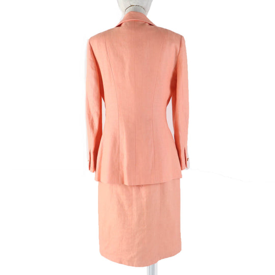 CHANEL ensemble Main: 100% linen, lining: 100% silk Orange Women 36 Used Authentic