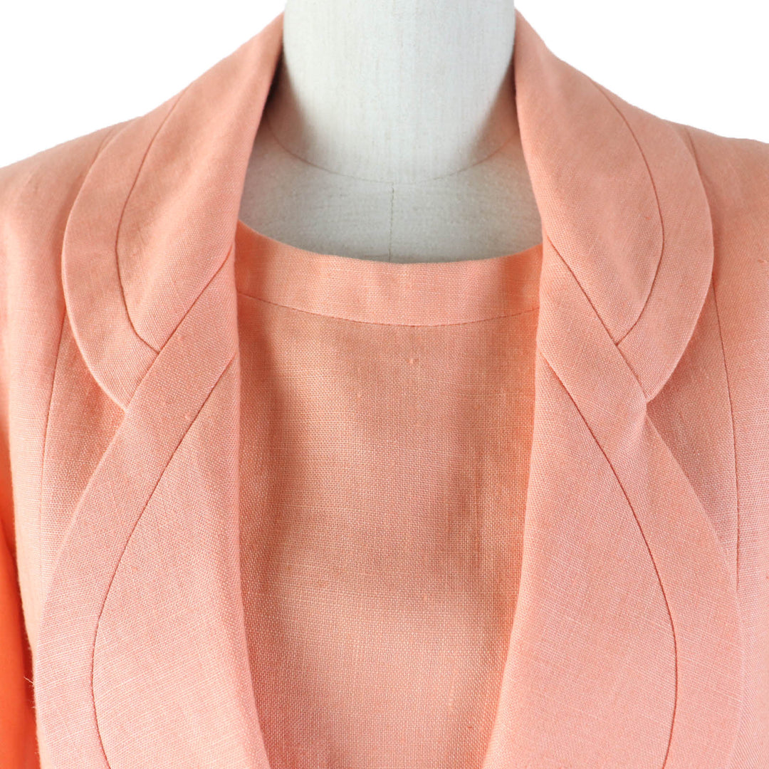 CHANEL ensemble Main: 100% linen, lining: 100% silk Orange Women 36 Used Authentic
