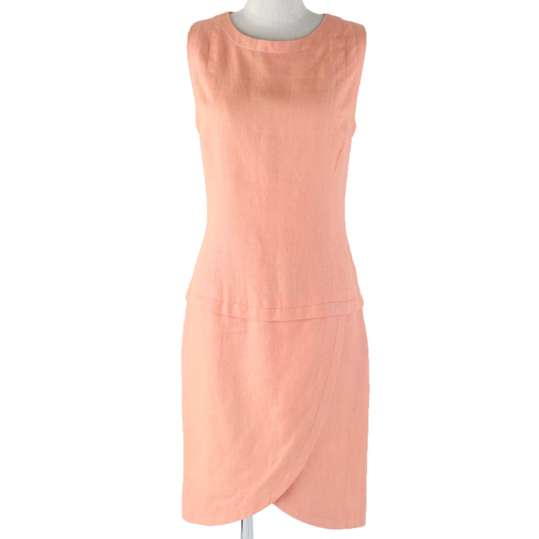 CHANEL ensemble Main: 100% linen, lining: 100% silk Orange Women 36 Used Authentic