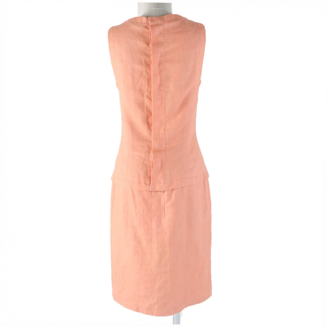CHANEL ensemble Main: 100% linen, lining: 100% silk Orange Women 36 Used Authentic