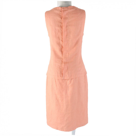 CHANEL ensemble Main: 100% linen, lining: 100% silk Orange Women 36 Used Authentic