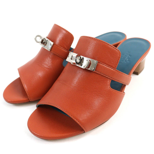 HERMES Sandals 211070Z Main: Leather Brown candy Women 36 Used Authentic