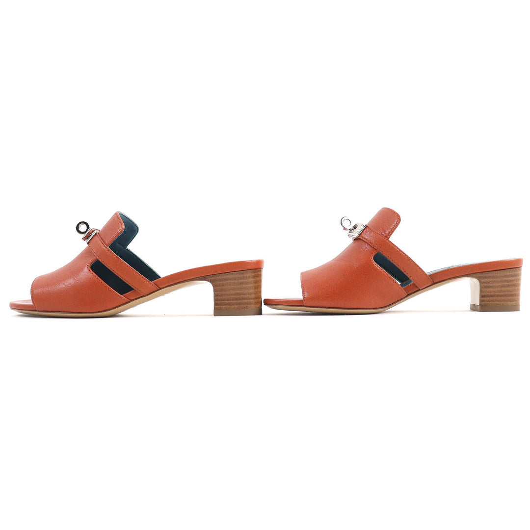 HERMES Sandals 211070Z Main: Leather Brown candy Women 36 Used Authentic