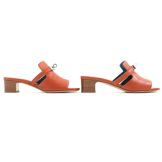HERMES Sandals 211070Z Main: Leather Brown candy Women 36 Used Authentic