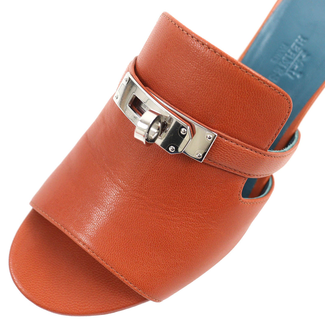 HERMES Sandals 211070Z Main: Leather Brown candy Women 36 Used Authentic