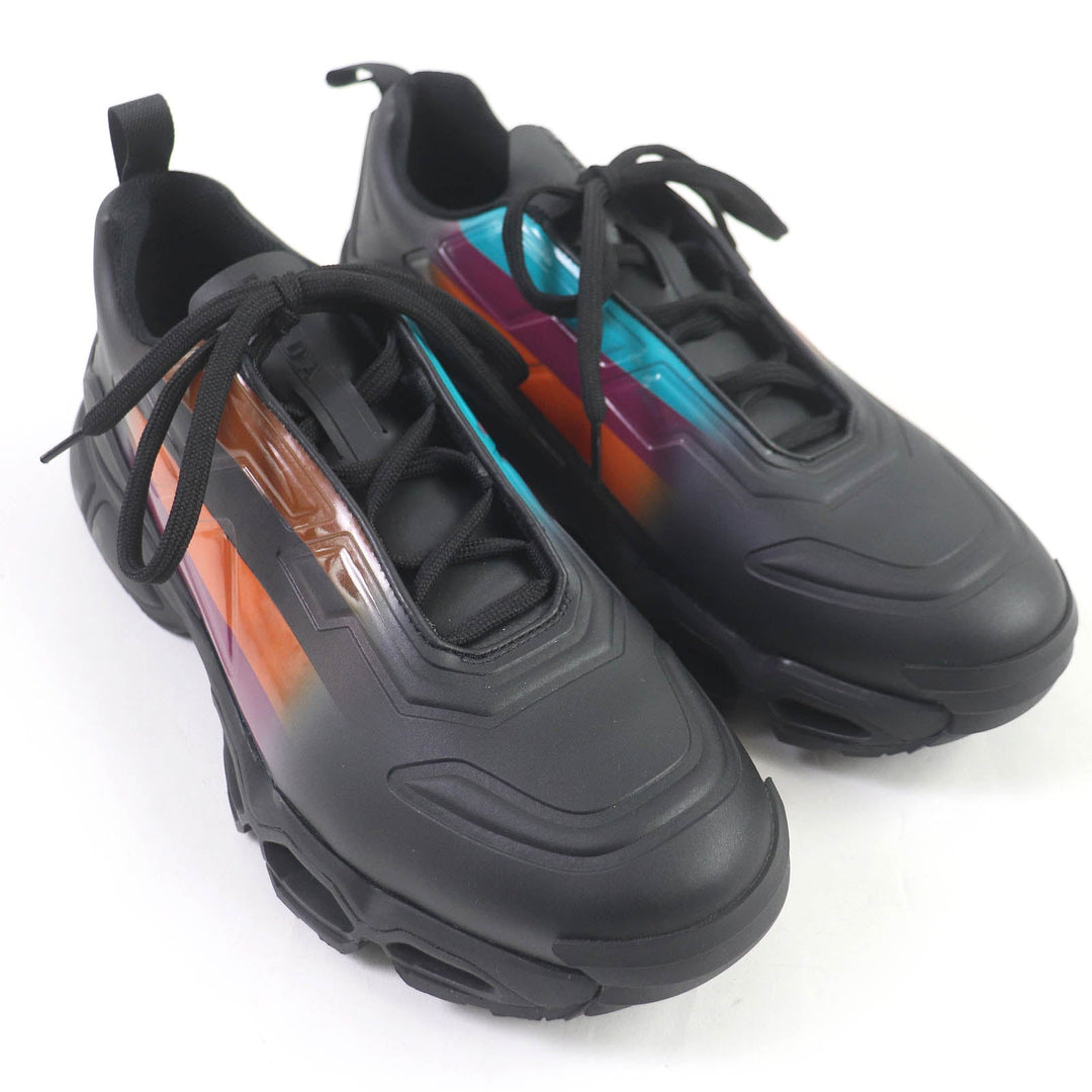PRADA Low cut sneakers 4E3595 Technical fabric black COLLISION CROSS mens 7 Used Authentic