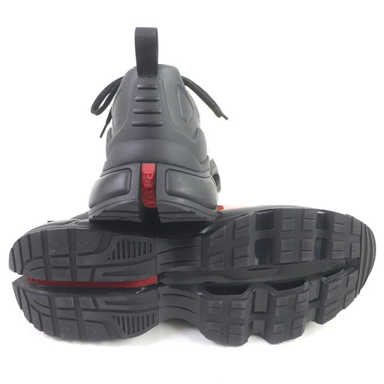 PRADA Low cut sneakers 4E3595 Technical fabric black COLLISION CROSS mens 7 Used Authentic