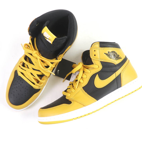 NIKE High cut sneakers 555088-701 Main: Leather Black yellow AIR JORDAN 1 RETRO HIGH OG POLLEN mens 28 Used Authentic