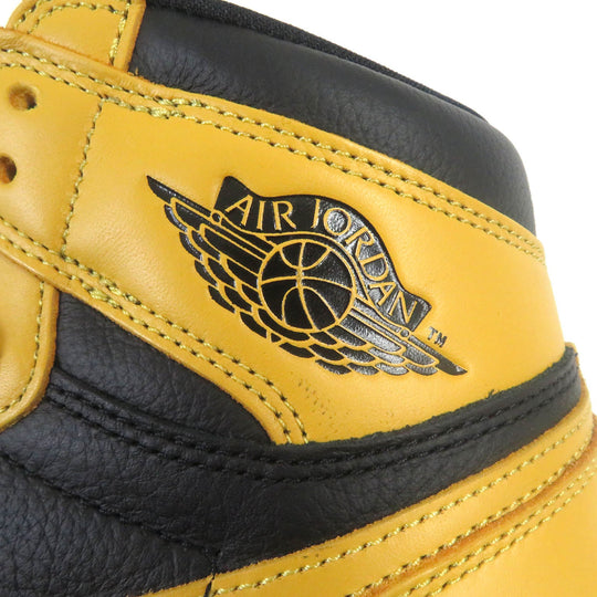 NIKE High cut sneakers 555088-701 Main: Leather Black yellow AIR JORDAN 1 RETRO HIGH OG POLLEN mens 28 Used Authentic