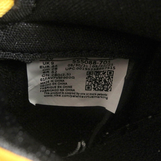 NIKE High cut sneakers 555088-701 Main: Leather Black yellow AIR JORDAN 1 RETRO HIGH OG POLLEN mens 28 Used Authentic