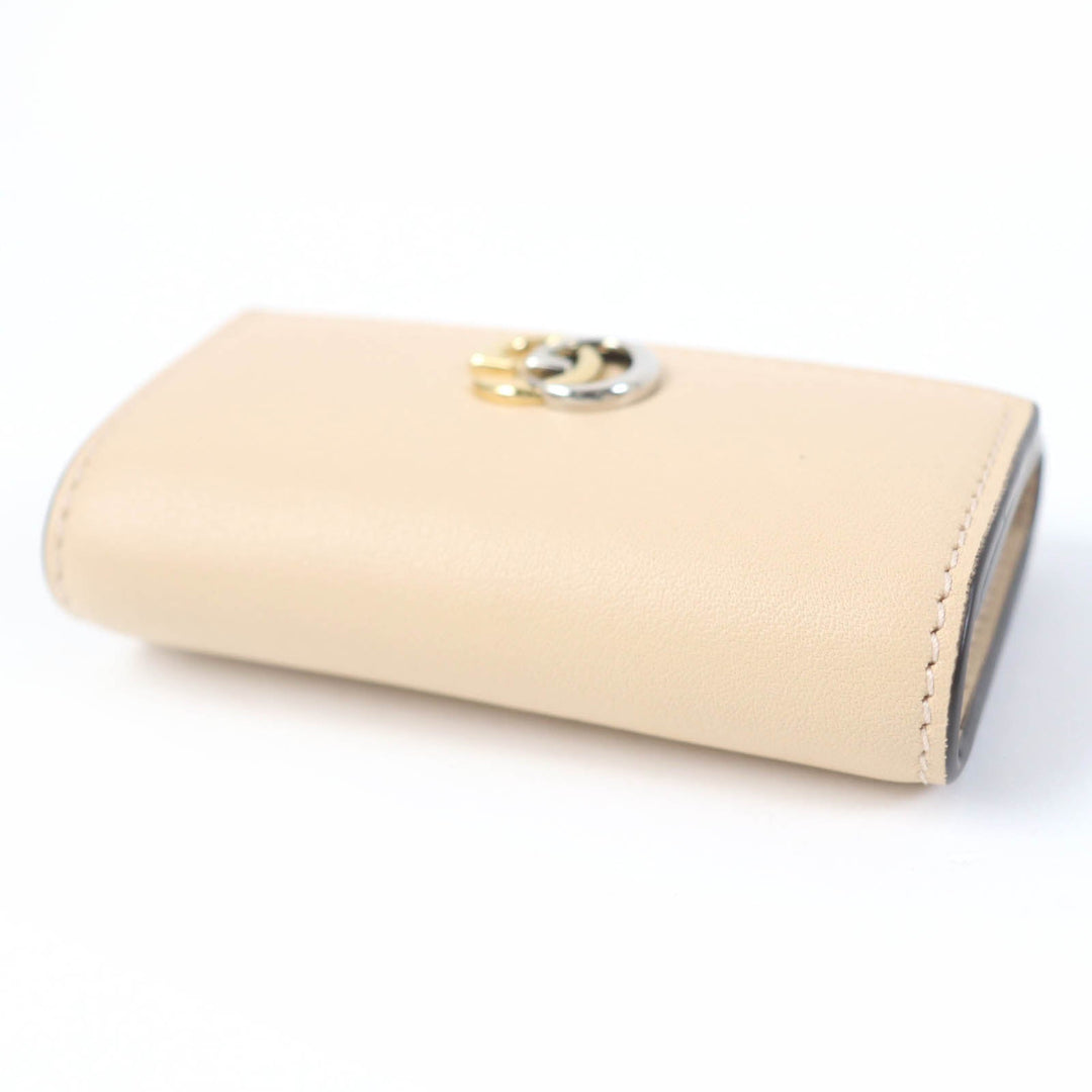 GUCCI Key case Key holder  795649 Main: Leather, Main: GG Supreme Canvas beige Double G Key case Key holder Women Used Authentic