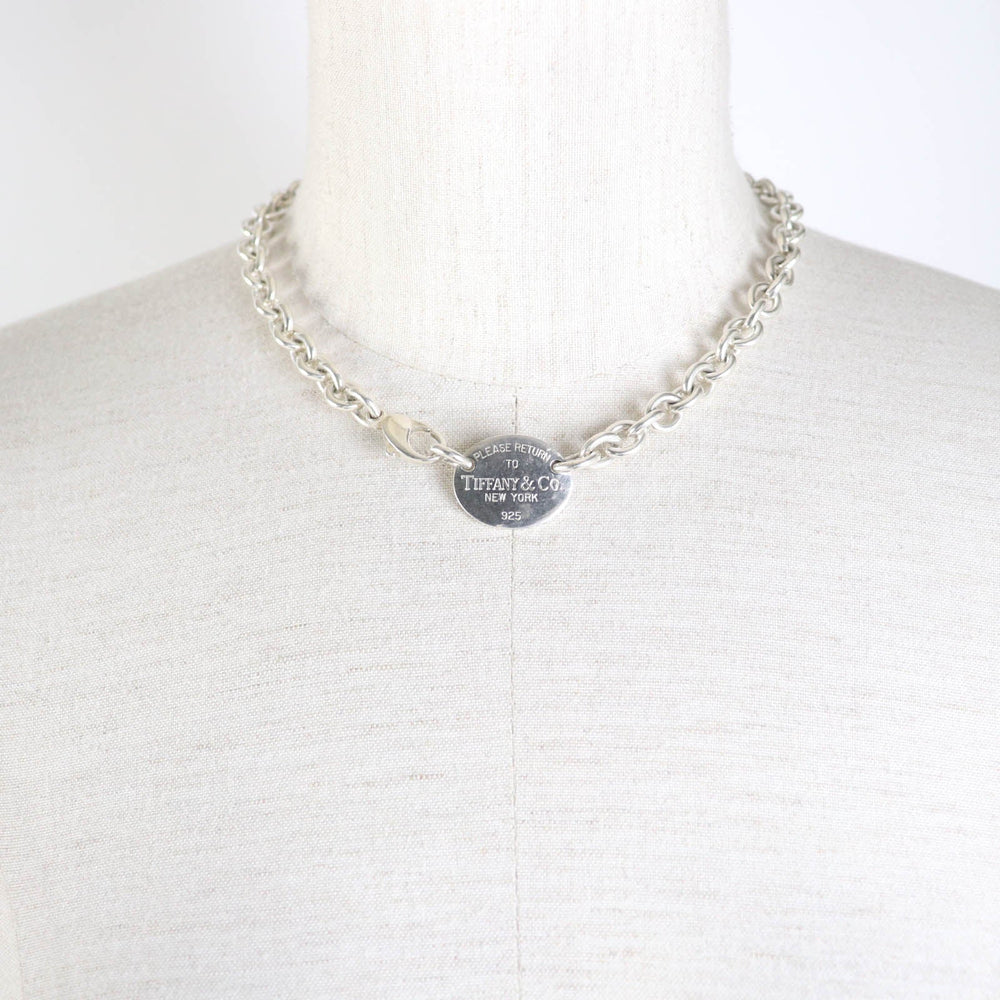 TIFFANY&Co. Necklace Main�FSV925 Silver Return to TIFFANY & Co. oval tag Women Used Authentic