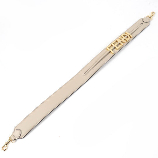 FENDI Shoulder strap Main: Leather beige Women Used Authentic