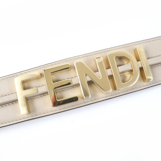 FENDI Shoulder strap Main: Leather beige Women Used Authentic