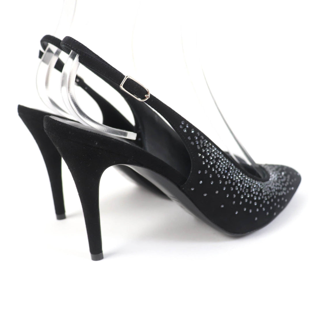 HERMES pumps Main: Suede leather black Strath 90Festive Festive 90 Women 37 Used Authentic