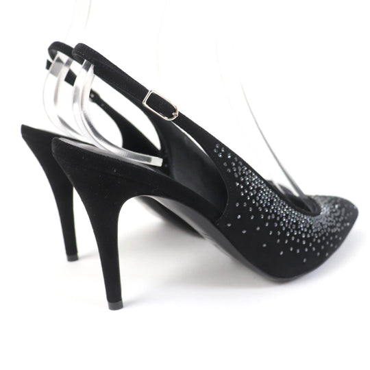 HERMES pumps Main: Suede leather black Strath 90Festive Festive 90 Women 37 Used Authentic