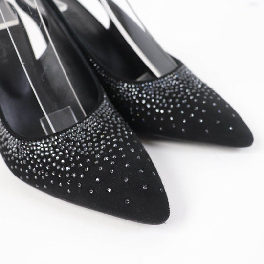 HERMES pumps Main: Suede leather black Strath 90Festive Festive 90 Women 37 Used Authentic
