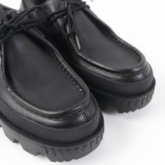 MONCLER Leather shoes Main: Leather black MON WALLABEE Women 37 Used Authentic