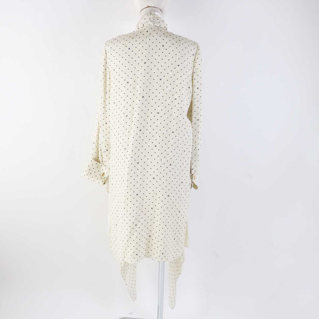 FENDI one piece Main: 100% silk, Lining: 100% silk Beige black Women 36 Used Authentic
