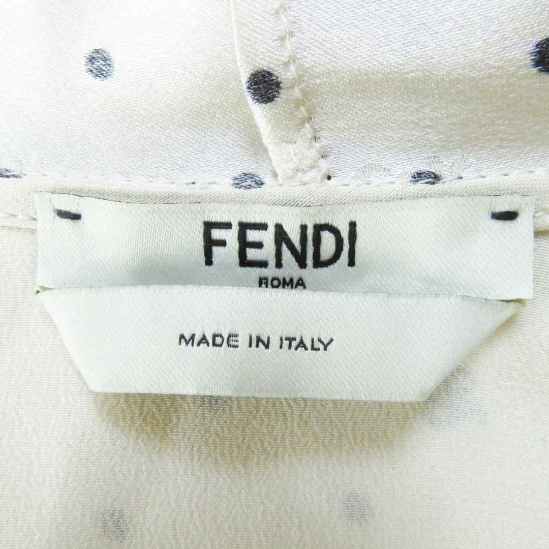 FENDI one piece Main: 100% silk, Lining: 100% silk Beige black Women 36 Used Authentic