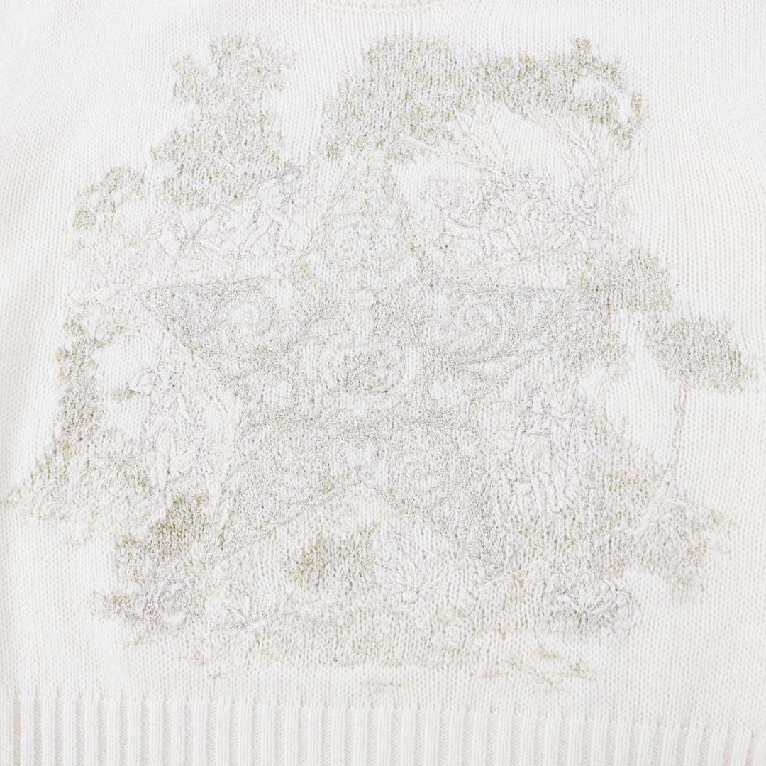 Christian Dior knit 214S12AM001 Outer material: 94% cashmere, Outer material: 5% rayon, Outer material: 1% polyester, Part: 64% rayon, Part: 19% polyester Ivory Gold Women 38 Used Authentic