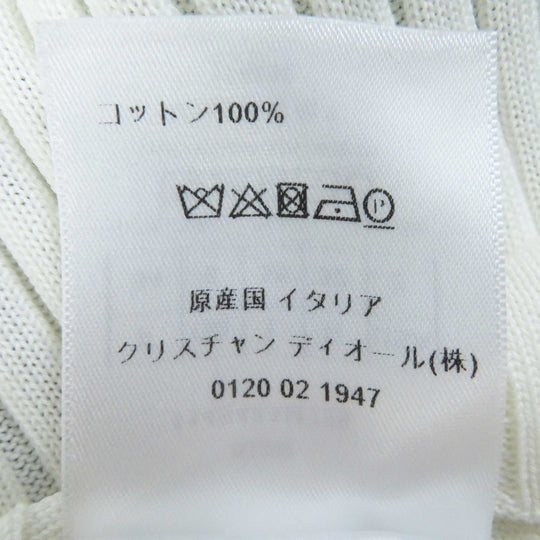 Christian Dior Short sleeve knit 114S48AM725 Main: 100% cotton White black Women 38 Used Authentic