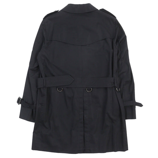 BURBERRY LONDON trench coat Main: 100% cotton, Lining: cotton, Sleeve lining: cupra, Sleeve lining: polyester, Part: cowhide black mens L Used Authentic