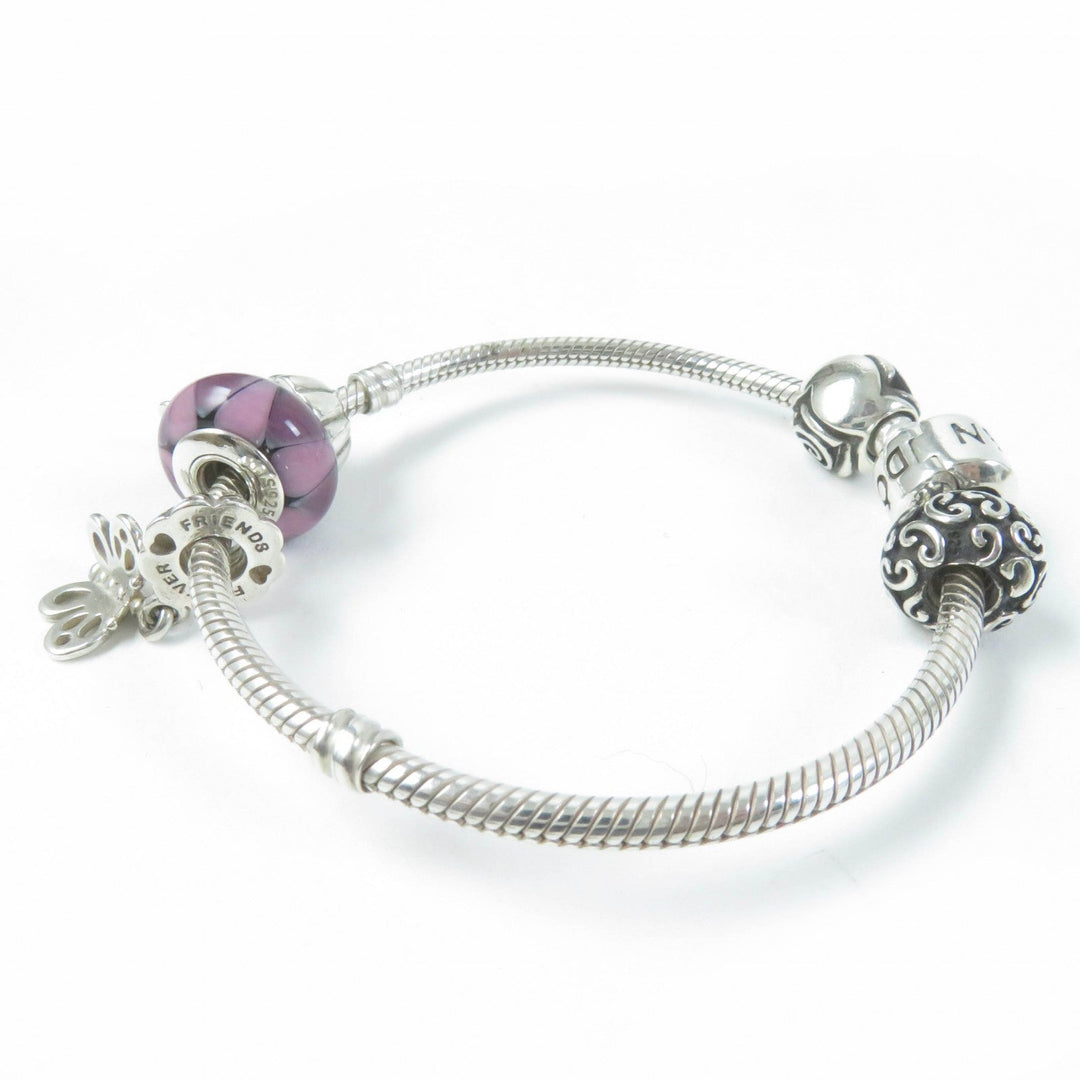 PANDORA bracelet Main�FSV925 Silver Women Used Authentic