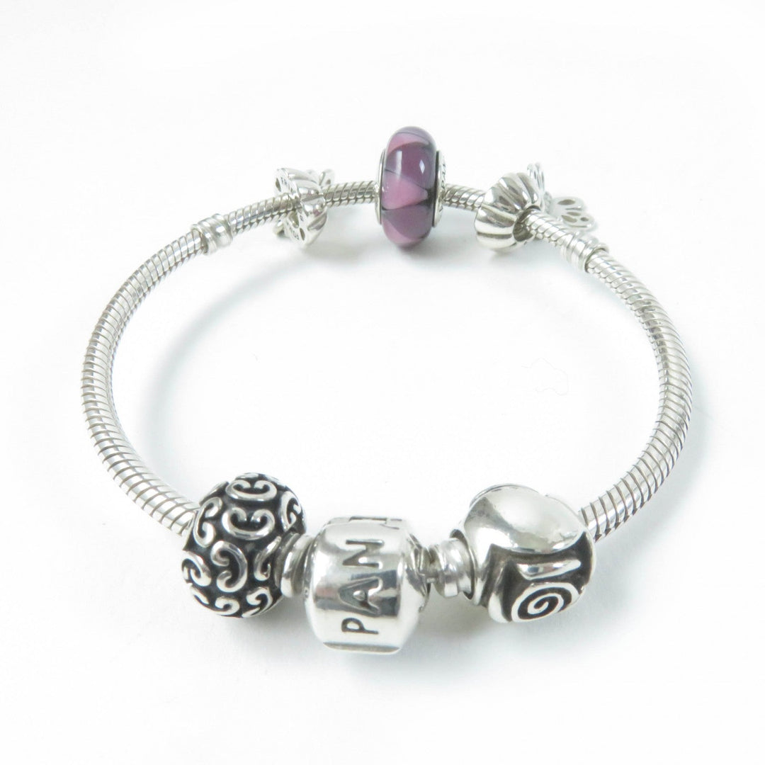 PANDORA bracelet Main�FSV925 Silver Women Used Authentic