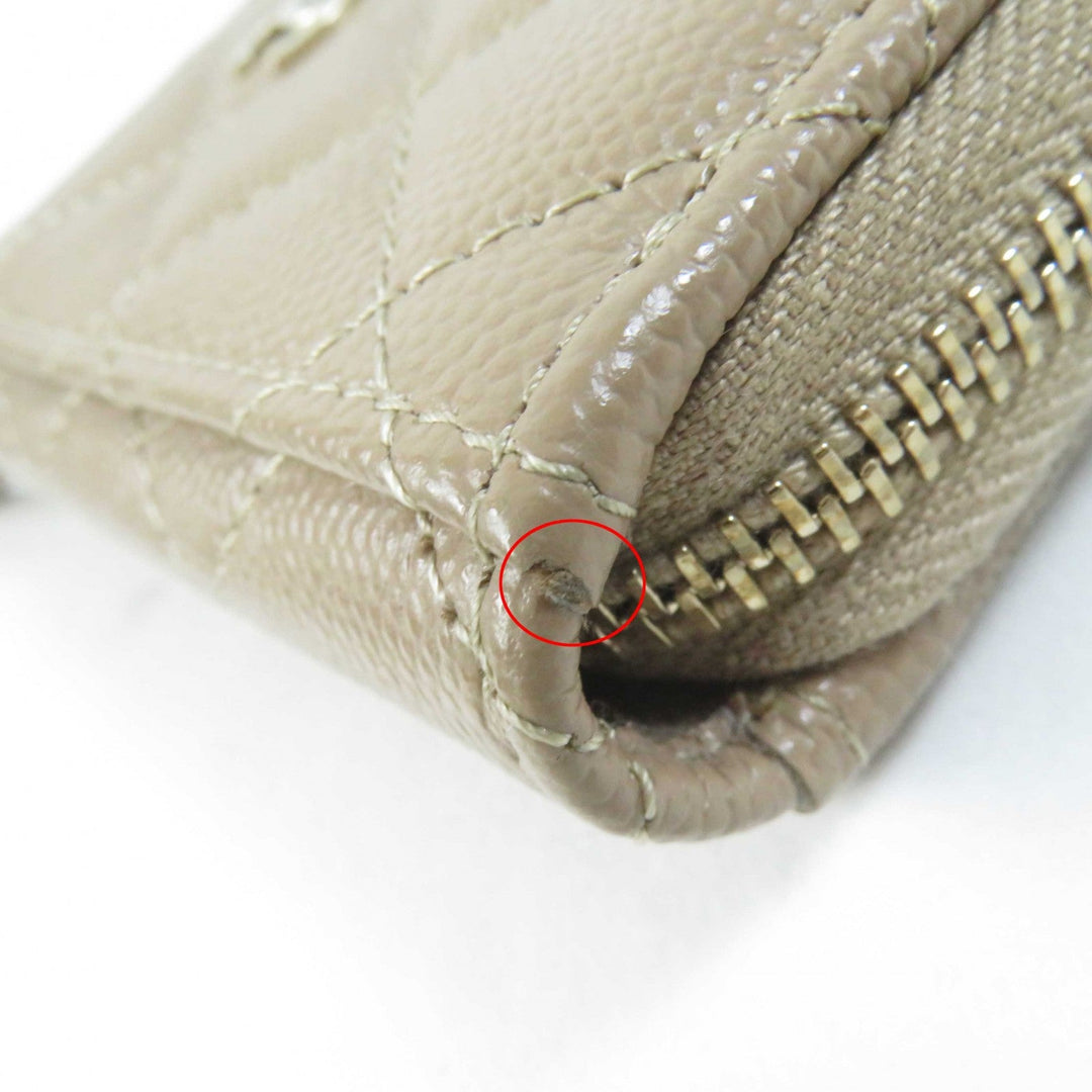 CHANEL Coin case AP1650 Main: Caviar skin beige Timeless classic Women Used Authentic