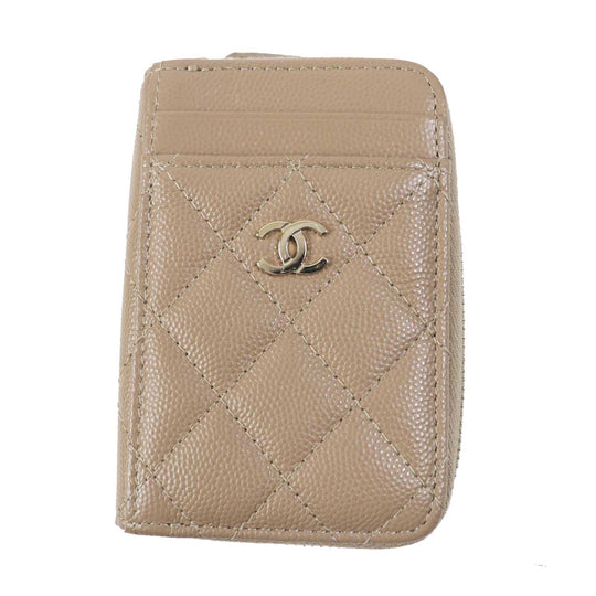 CHANEL Coin case AP1650 Main: Caviar skin beige Timeless classic Women Used Authentic