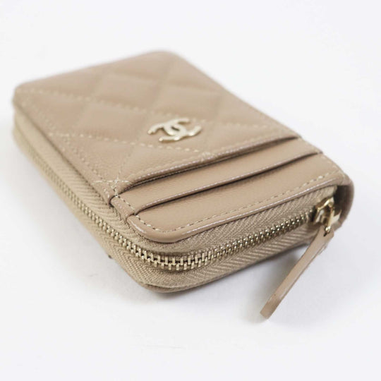 CHANEL Coin case AP1650 Main: Caviar skin beige Timeless classic Women Used Authentic