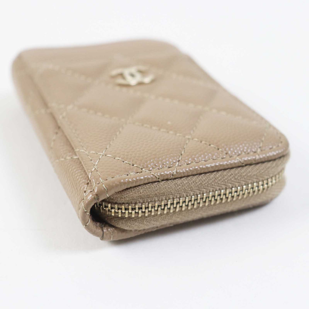 CHANEL Coin case AP1650 Main: Caviar skin beige Timeless classic Women Used Authentic