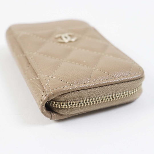 CHANEL Coin case AP1650 Main: Caviar skin beige Timeless classic Women Used Authentic