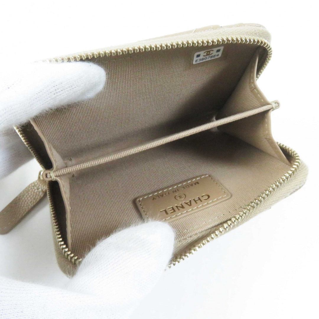 CHANEL Coin case AP1650 Main: Caviar skin beige Timeless classic Women Used Authentic