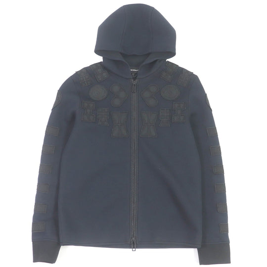 EMPORIO ARMANI Hoodie Main: 100% modal, part: 100% polyester Navy mens S Used Authentic
