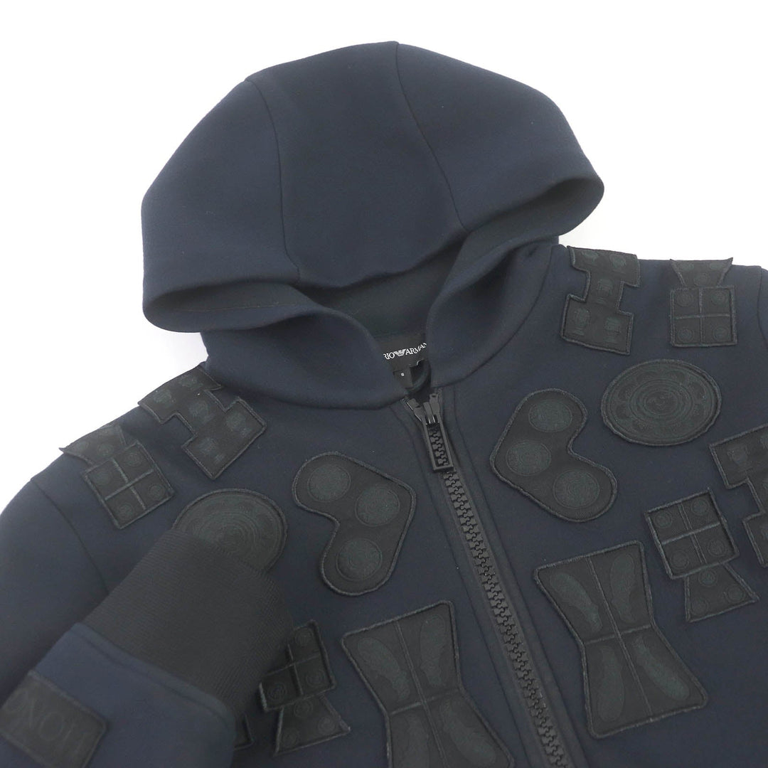 EMPORIO ARMANI Hoodie Main: 100% modal, part: 100% polyester Navy mens S Used Authentic